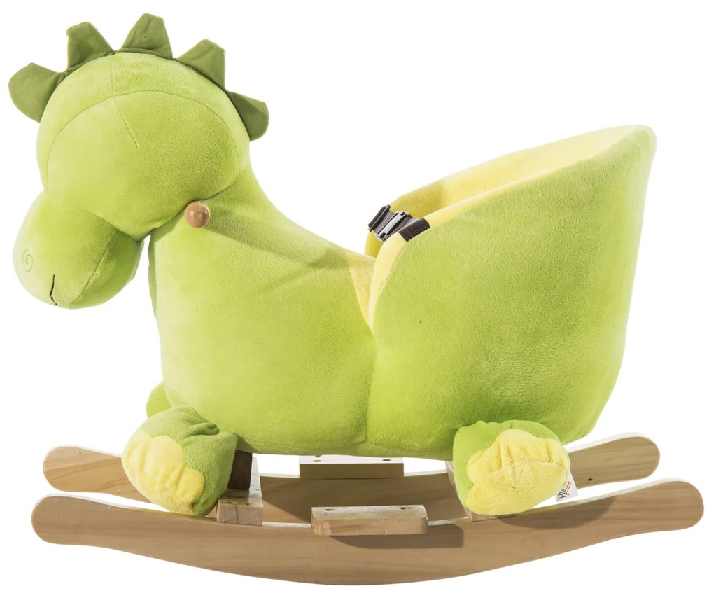 ® Cavalito de Baloiço bebé +18 meses Cadeira de Baloiço de Dinossáurio de Peluche 60x33x45 cm