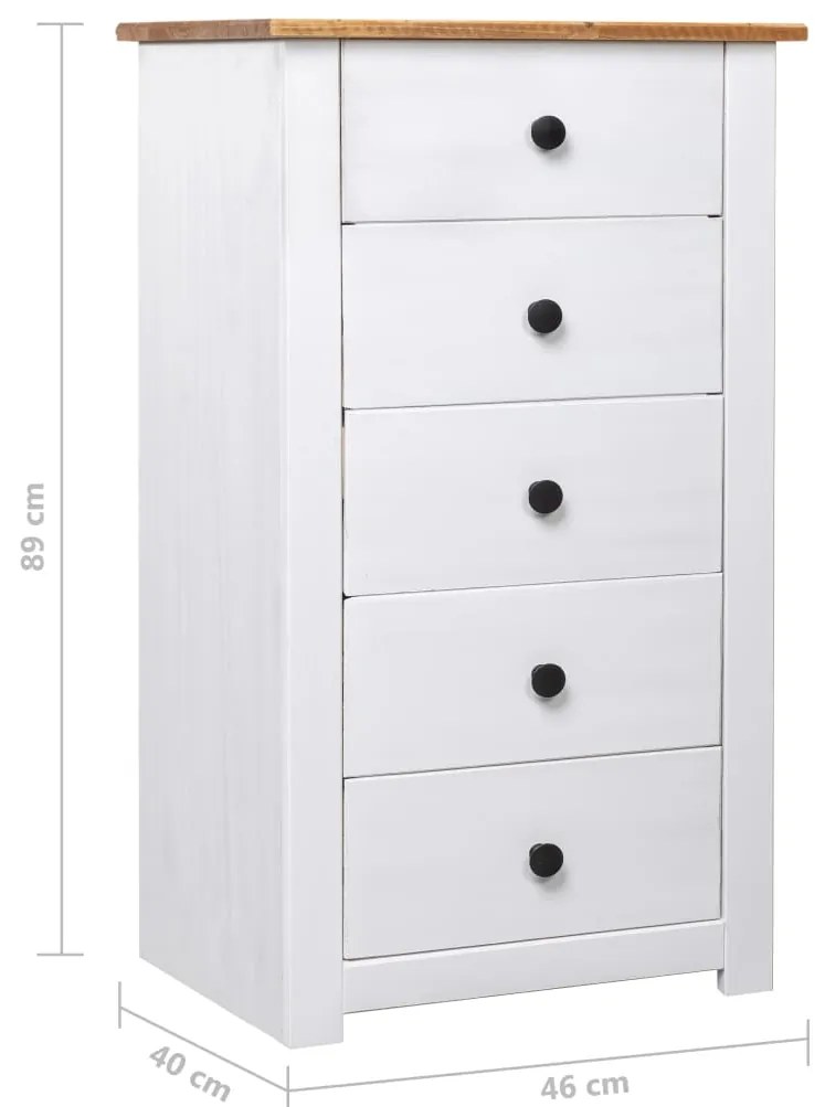 Aparador 46x40x89 cm pinho Panama branco