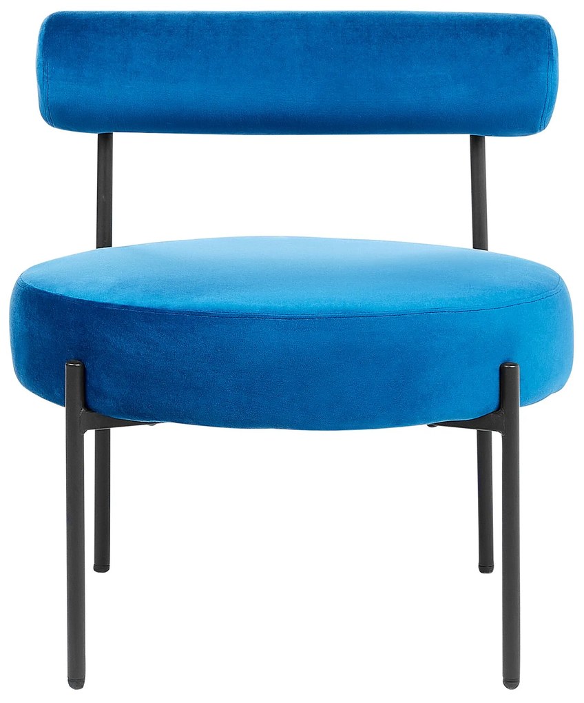Poltrona em veludo azul marinho ALPHA Beliani