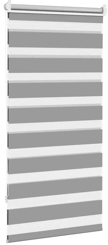 Estore de rolo 80 x 150 cm, linhas de zebra / Cinza