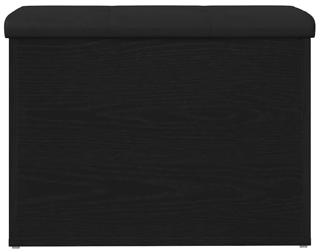 Banco de Armazenamento vidaXL Preto Carvalho 60x40x45 cm Madeira Reves