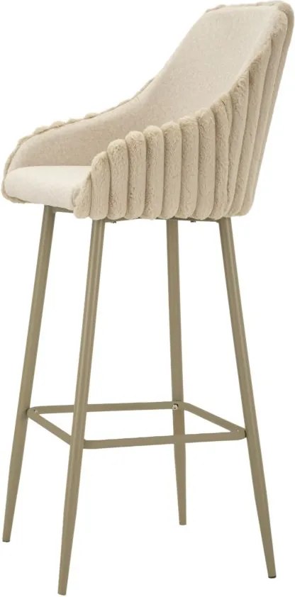 CONJUNTO DE 2 BANCOS DE BAR ALASKA CREME 52X46X111 CM (ALTURA DO ASSENTO CM 78)