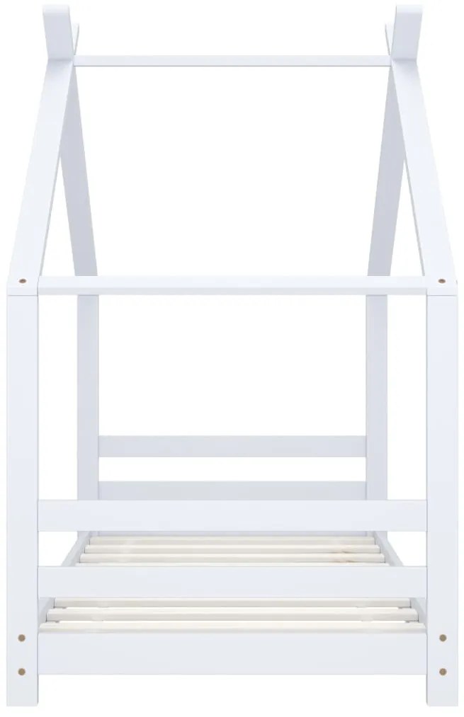Estrutura de cama para crianças 80x160 cm pinho maciço branco