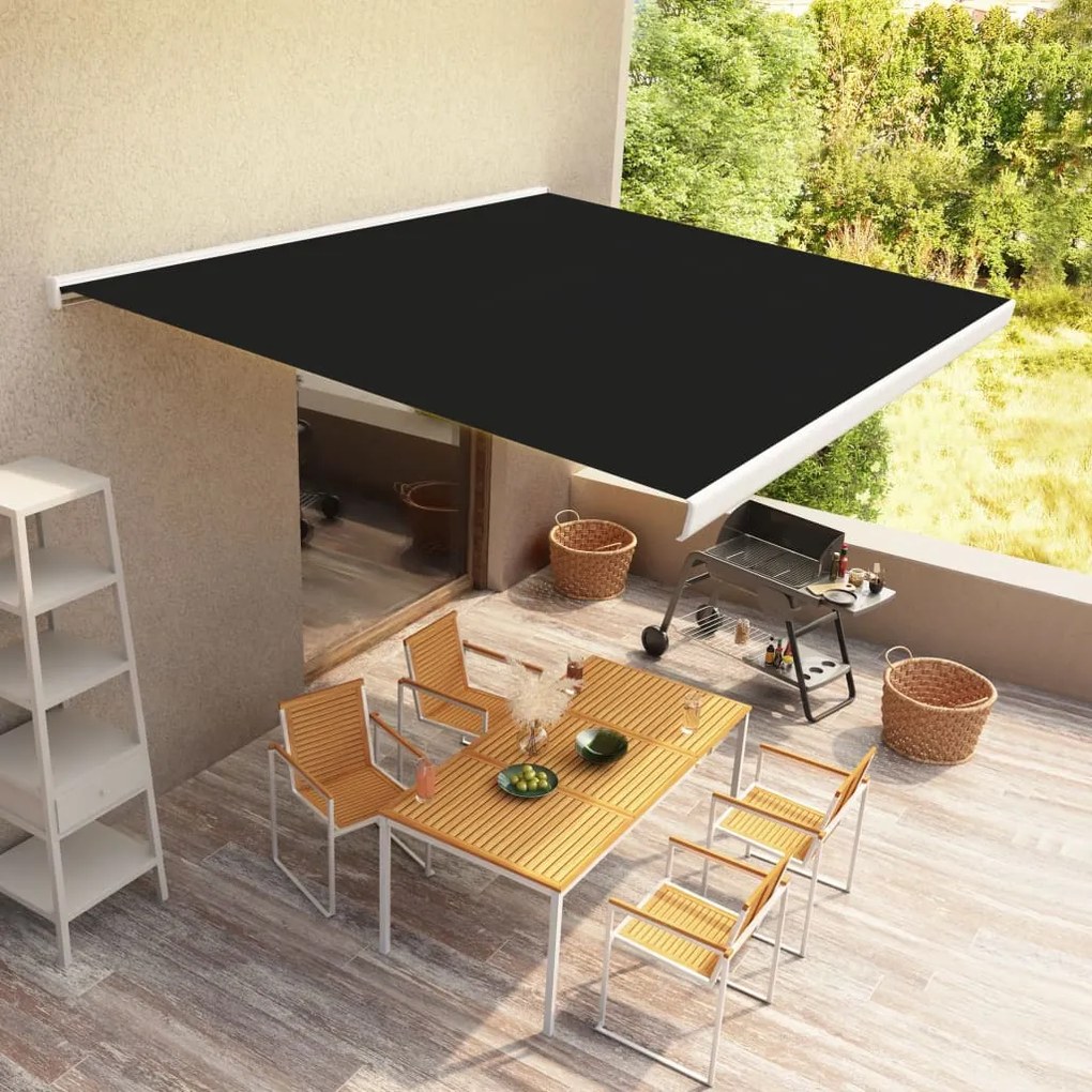 vidaXL Toldo motorizado com caixa 400x300 cm antracite