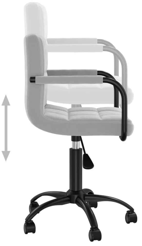 Cadeiras de jantar giratórias 2 pcs veludo cinzento-claro