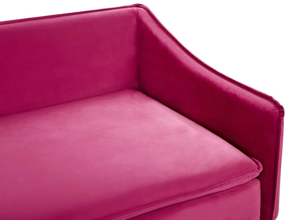 Sofá de 4 lugares em veludo rosa AURE Beliani