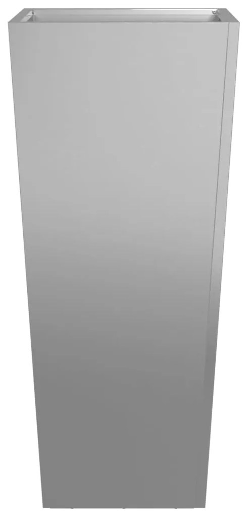 Vaso/floreira de jardim 2 pcs 35x35x75 cm aço galvanizado