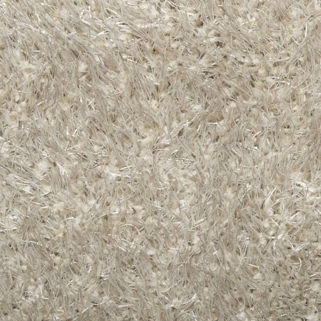 Tapete de pelo alto com aspeto brilhante ISTAN 100x200 cm bege