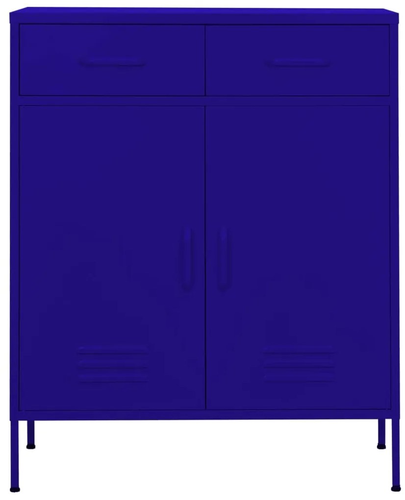 Armário de arrumação aço 80x35x101,5 cm azul-marinho