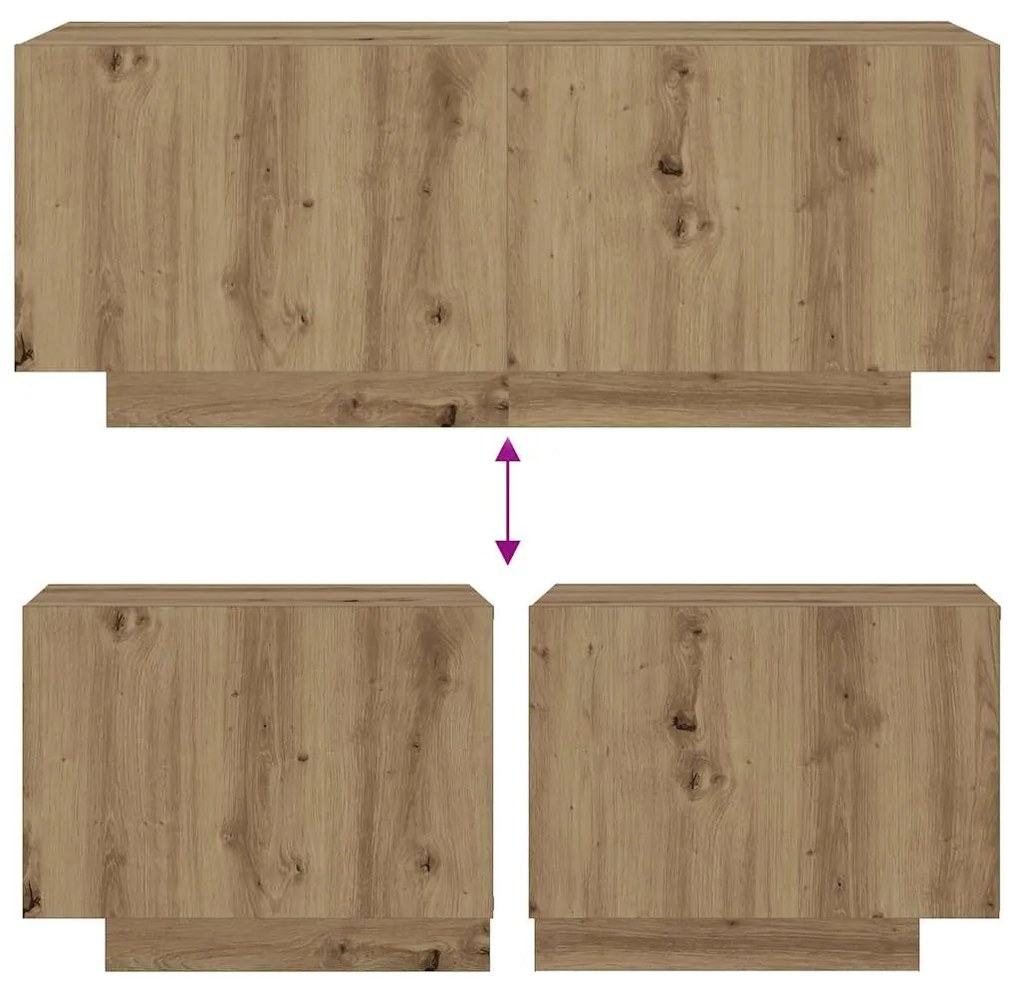 Mesa cabeceira 100x35x40cm derivados madeira carvalho artisiano