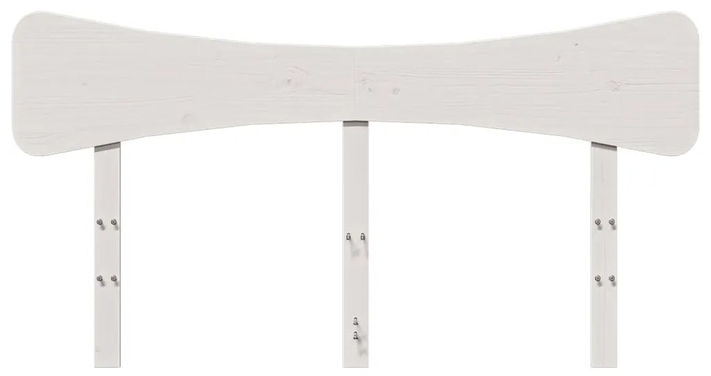 Cabeceira 160 cm madeira de pinho maciça branco