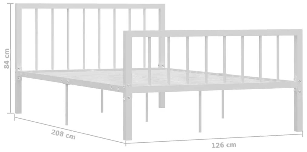 Estrutura de cama 120x200 cm metal branco