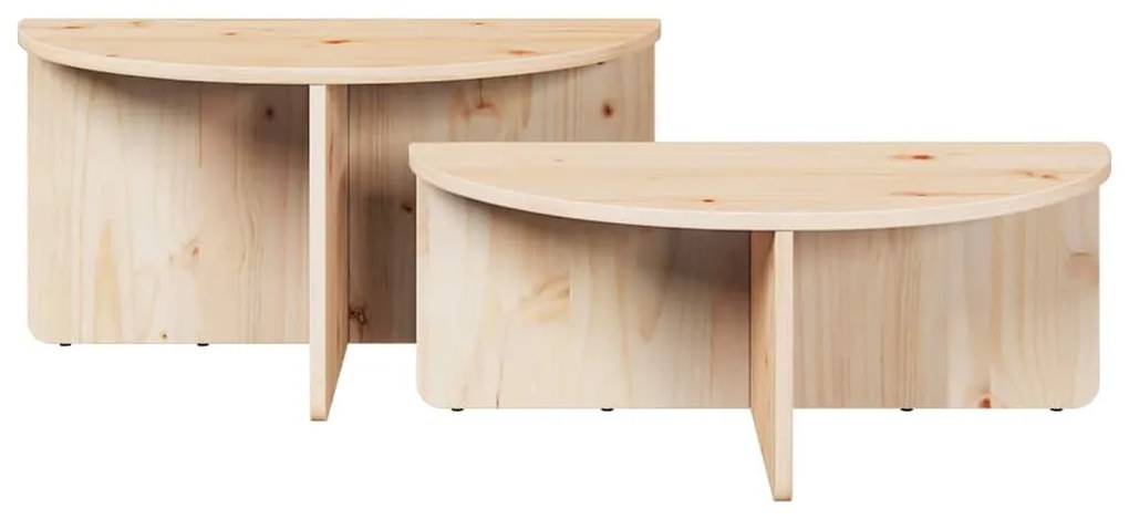 Mesa de centro 2 pcs Natural 79 x 39.5 x 40 cm