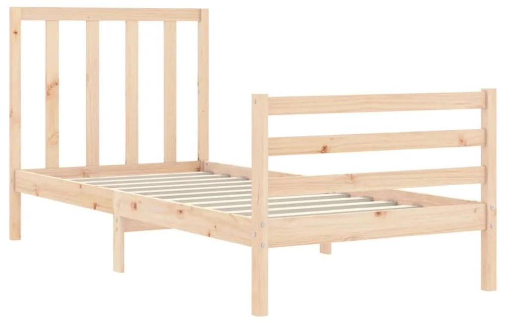 Cama sem colchão 100x200 cm madeira de pinho maciça