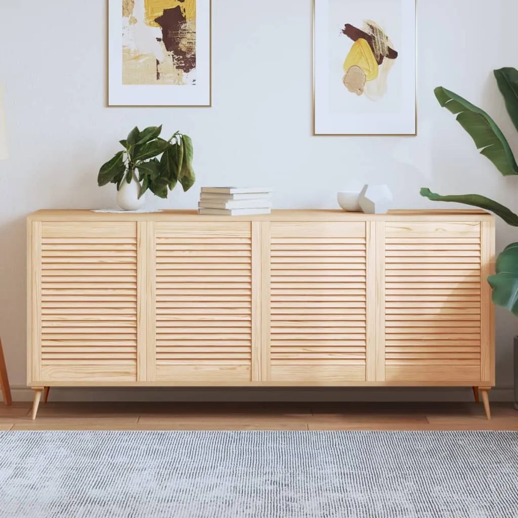 Portas de armário 4 pcs com design de persiana pinho maciço