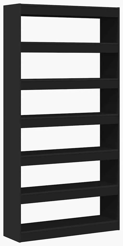 Estante Preta Madeira de engenharia 100 x 30 x 198 cm Estante