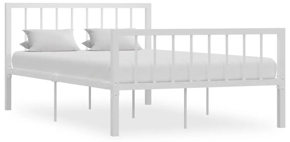 vidaXL Estrutura de cama 120x200 cm metal branco