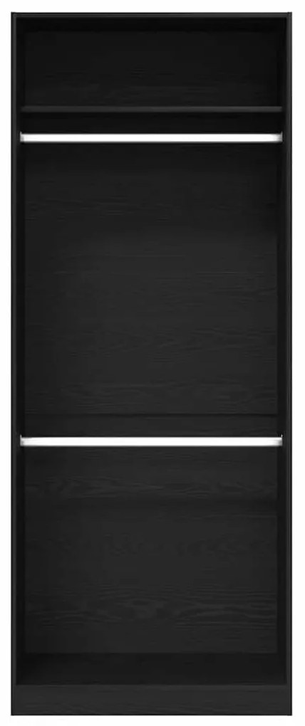 Roupeiro Black Oak - 80 x 50 x 200 cm, Feito de Madeira Resistente