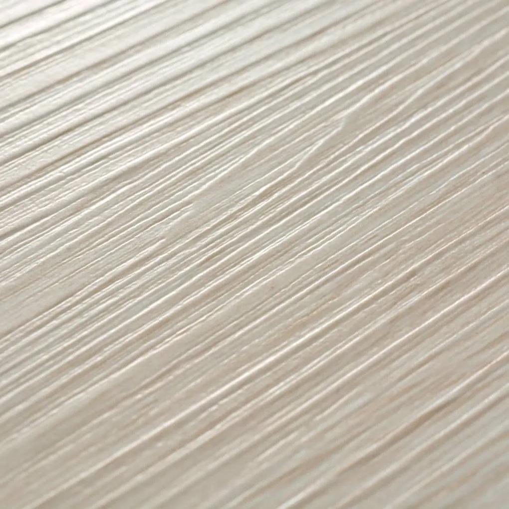 Tábuas soalho PVC não-autoadesivo 5,26 m² 2 mm carvalho branco