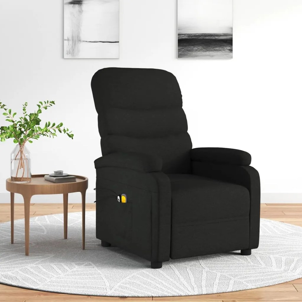 Poltrona de massagens elétrica tecido preto