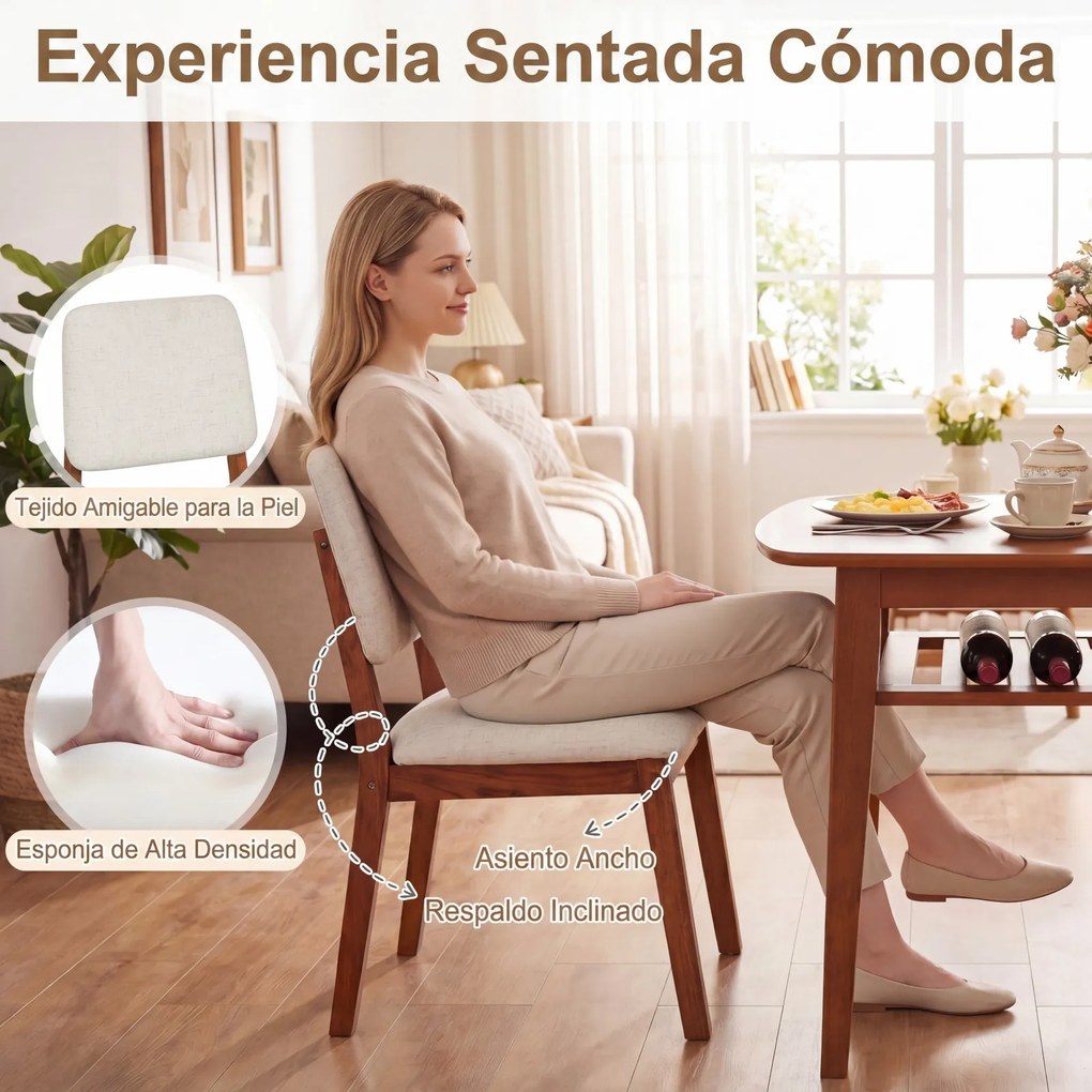 Conjunto de 1 Mesa e 2 Cadeiras de Jantar, 80 x 53 x 74 cm, Prateleira de Ripas, Castanho