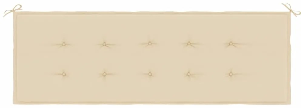 Almofadão p/ banco de jardim 150x50x4 cm tecido oxford bege