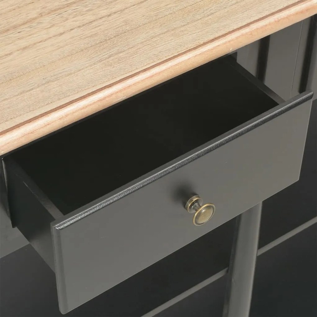 Mesa consola 110x30x76 cm derivados de madeira preto