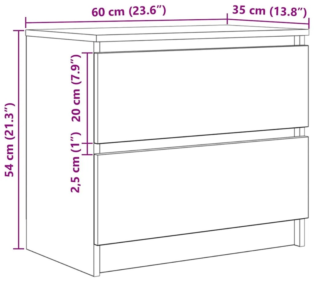 Móvel p/ TV 60x35x54 cm derivados de madeira branco