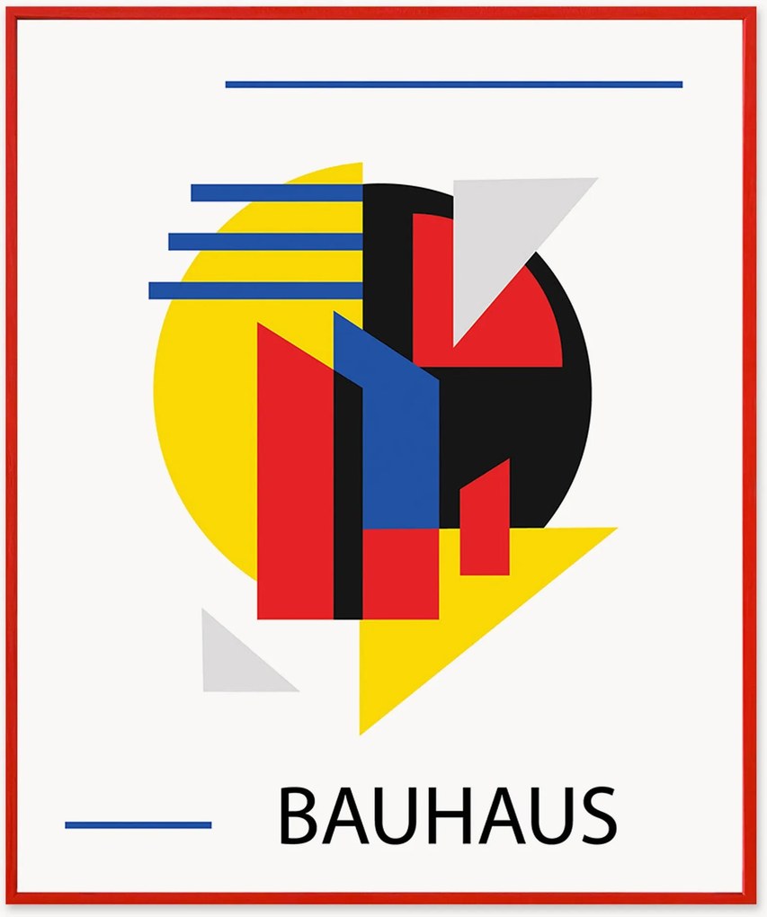 Impressão digital emoldurada Bauhaus Minimal