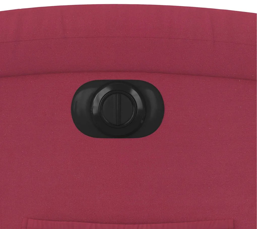 Poltrona elétrica reclinável veludo vermelho tinto