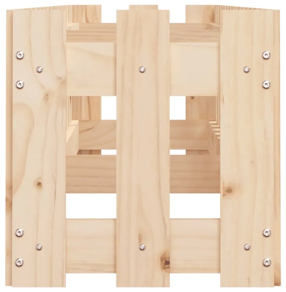 Canteiro elevado c/ design de cerca 200x30x30 cm pinho maciço