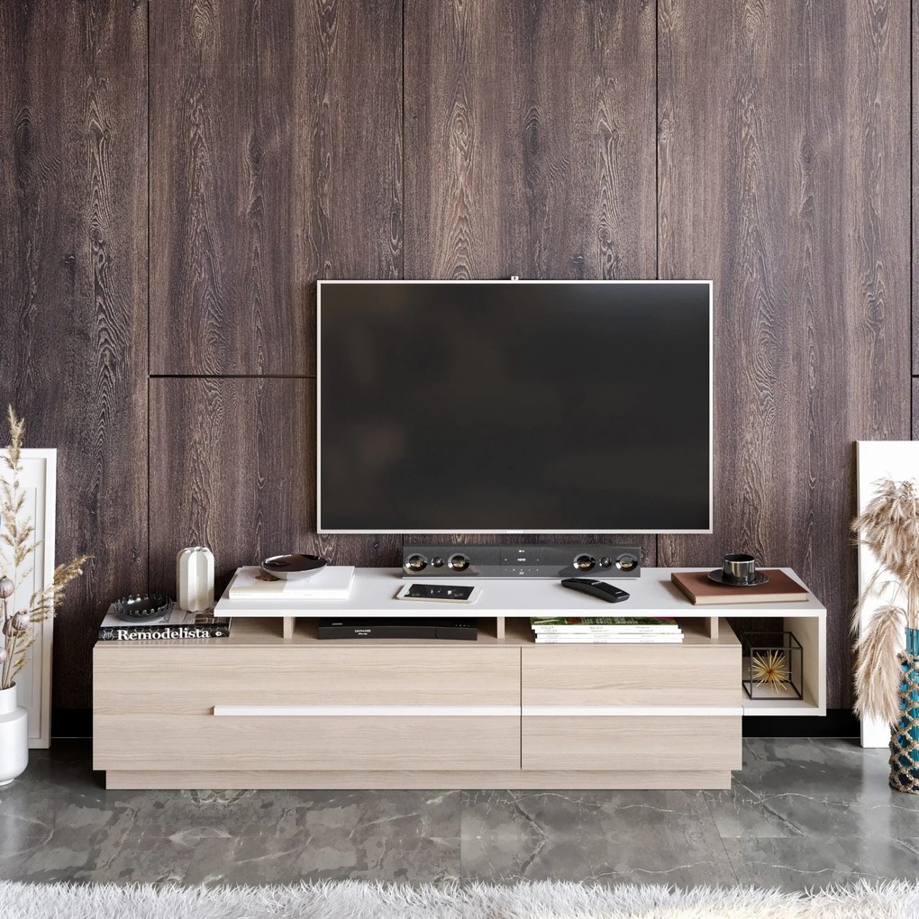 Móvel TV Pia – Cordoba White – 180x46,4x38,9 cm