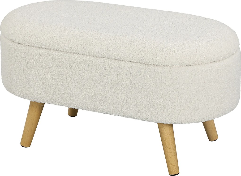Banco de Arrumação, 82 x 41 x 45 cm, Compartimento Oculto, Branco