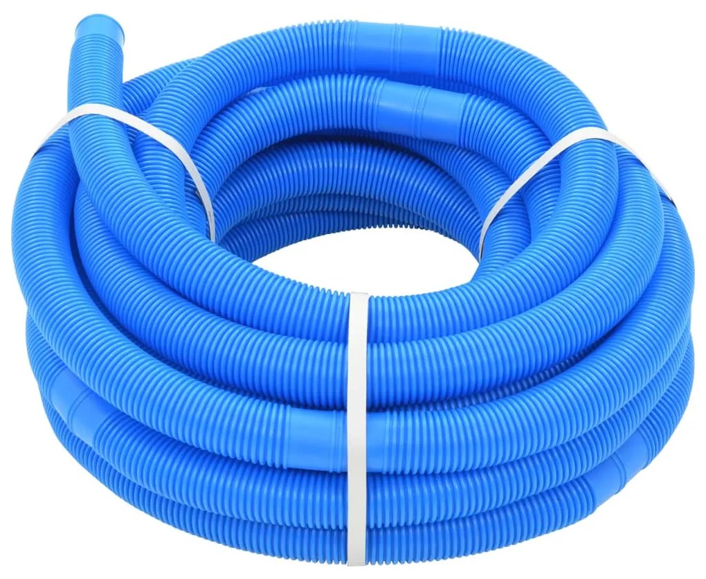 91757 vidaXL Mangueira de piscina azul 32 mm 15,4 m