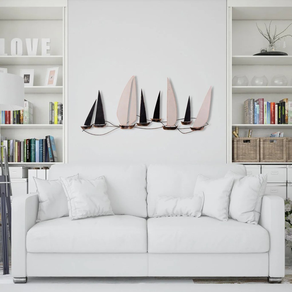 Acessório Decorativo de Metal Ocean – Multicolor – 117 x 5 x 52 cm
