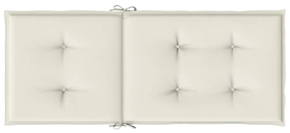 Almofadões para cadeiras altas 4 pcs mesclado tecido creme