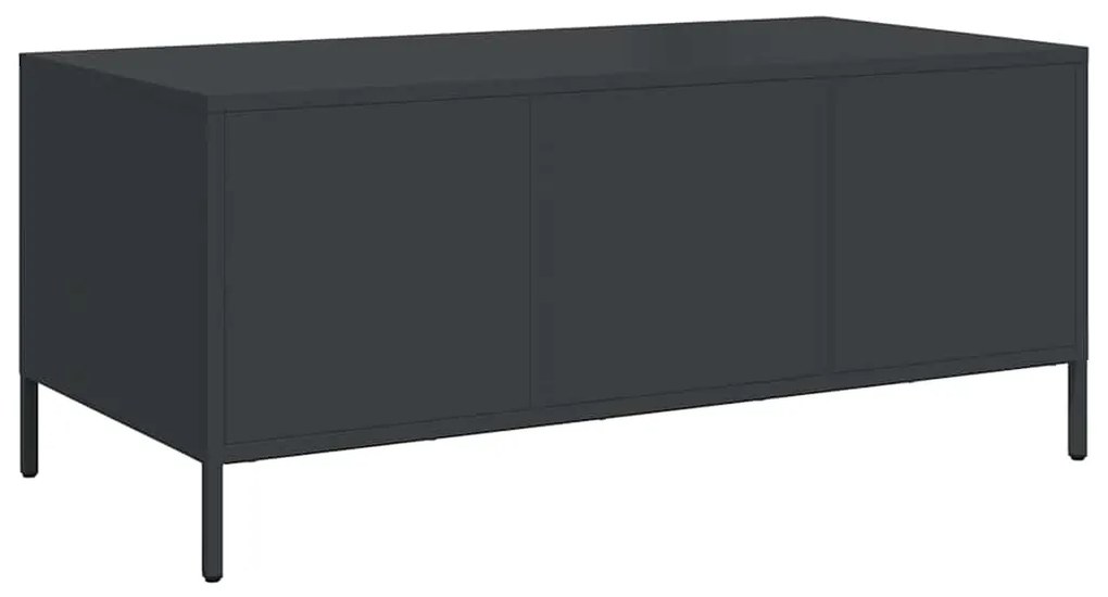 Mesa de centro 101,5x50x43,5 cm aço laminado a frio preto