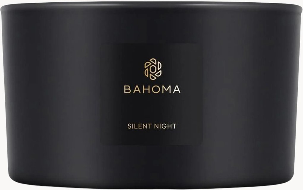 Vela perfumada artesanal com três pavios Silent Night (tangerina, agulhas de abeto, baunilha)