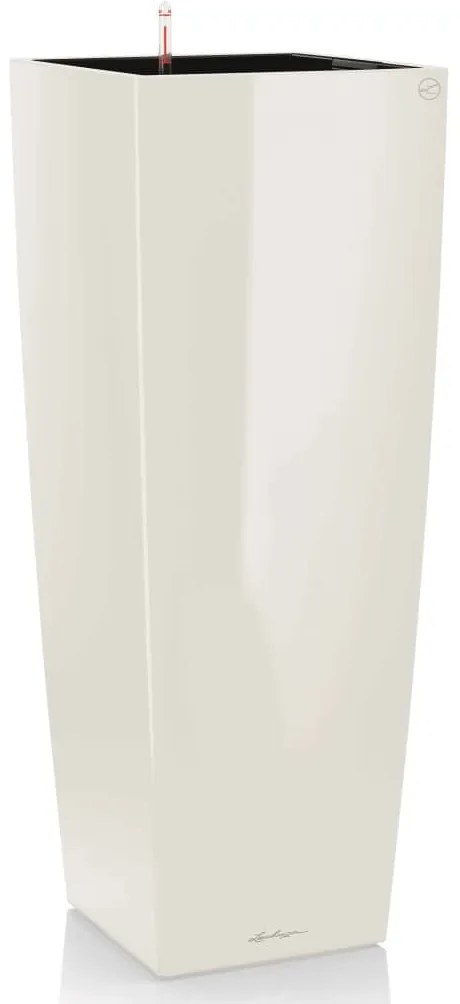 421493 LECHUZA Vaso Cubico Alto 40 ALL-IN-ONE branco brilhante 18230