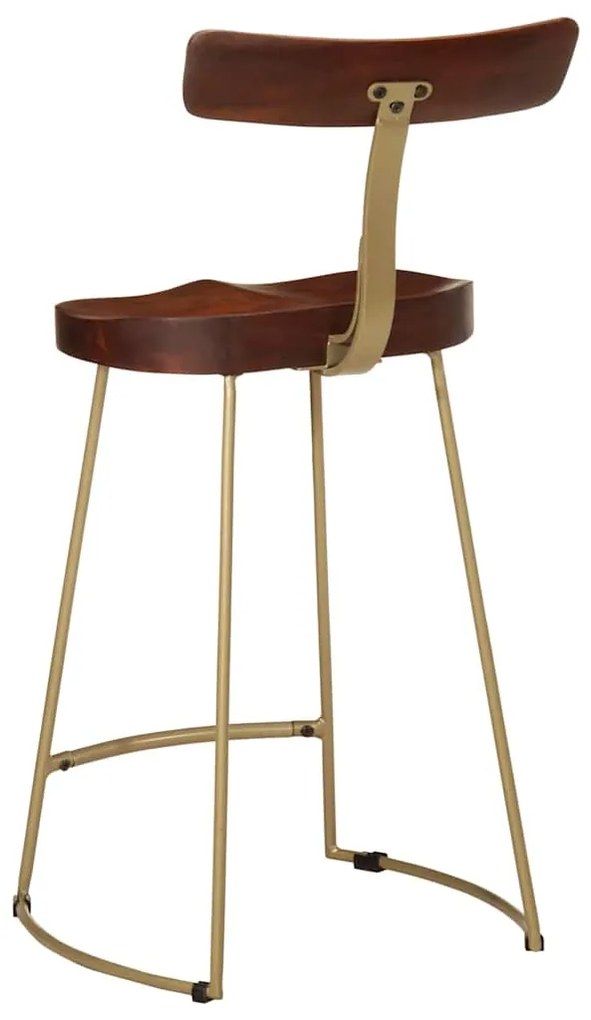 Bancos de bar 2 pcs 49x43x88 cm madeira de mangueira maciça