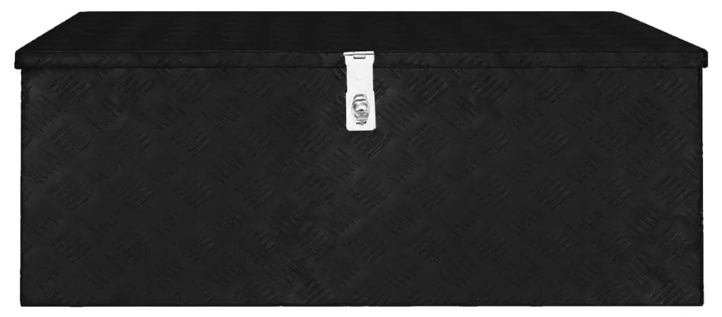 Caixa de arrumação 100x55x37 cm alumínio preto