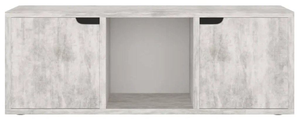Móvel de TV 88,5x27,5x30,5 cm contraplacado cinzento-cimento