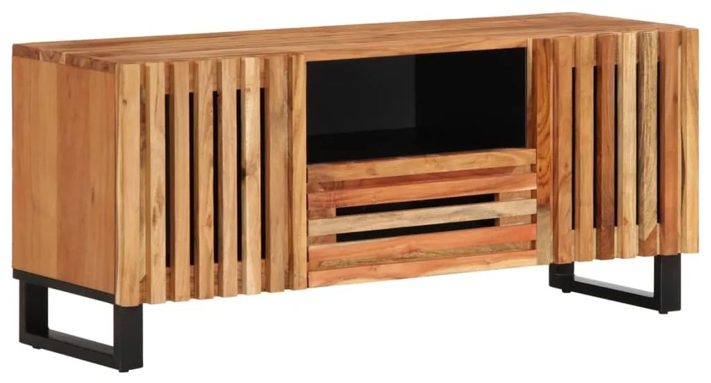 vidaXL Móvel de TV 100x34x46 cm madeira de acácia maciça