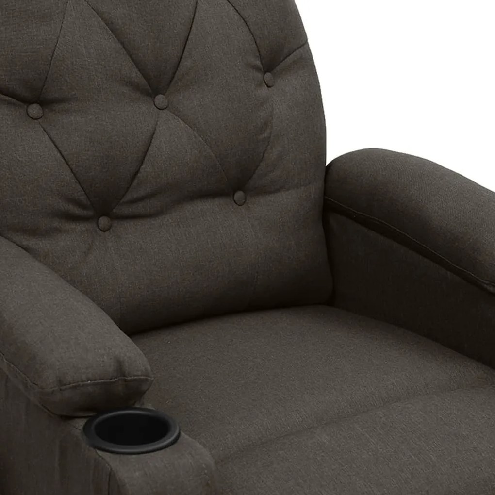 Poltrona de massagens tecido cinzento-acastanhado