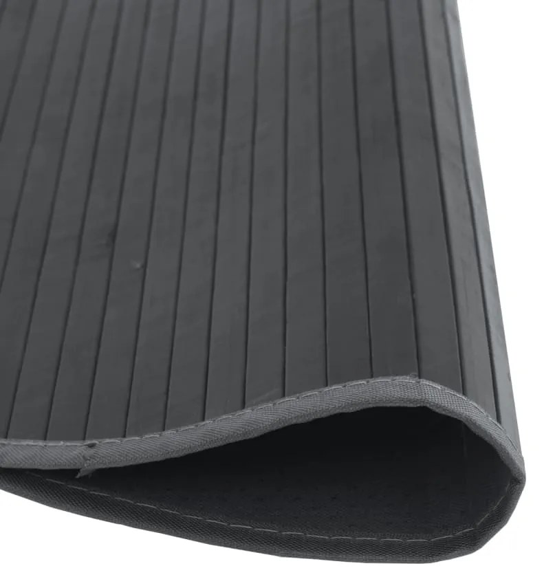 Tapete redondo 60 cm bambu cinzento