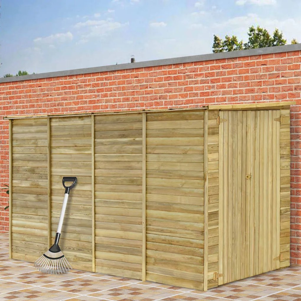 46365 vidaXL Casa/abrigo jardim 315x159x178 cm madeira de pinho impregnada