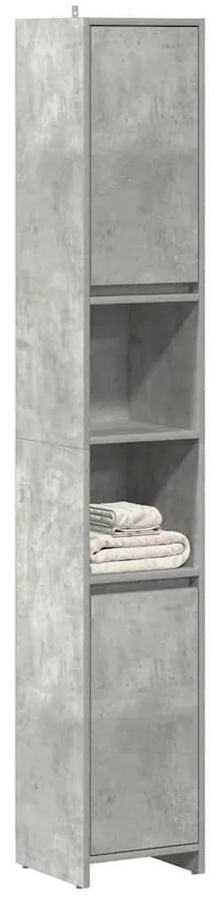 Armário casa de banho 30x30x183,5 cm contrapl. cinzento cimento