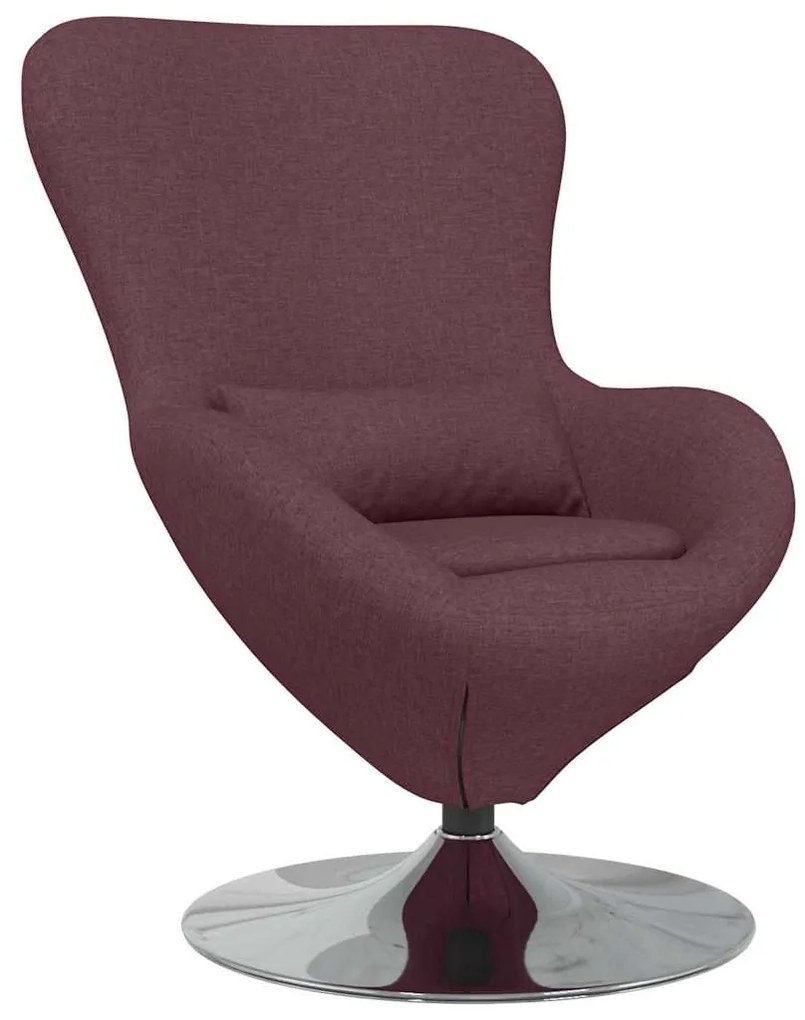 Cadeira Ovo VidaXL em Tecido Roxo