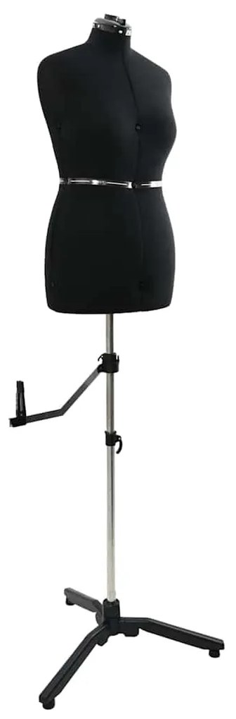 vidaXL Forma de Vestido Ajustável Feminina Preto m Veludo