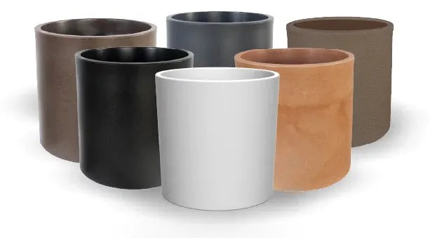 Vaso de flores colorido Polietileno CASA, JARDIM, RESTAURANTE, BAR HORTENSIA 40 (ø40x40 cm) - Preto